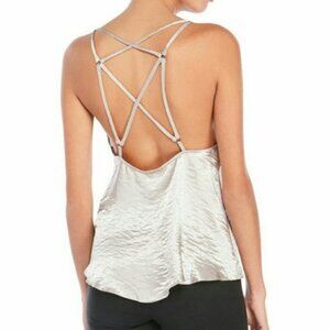 NWT Free People cream haze back detail top women's size Small